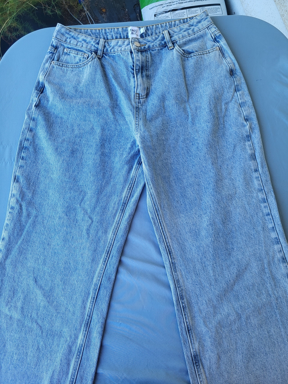 Princess Polly Light Blue Straight Leg Jeans